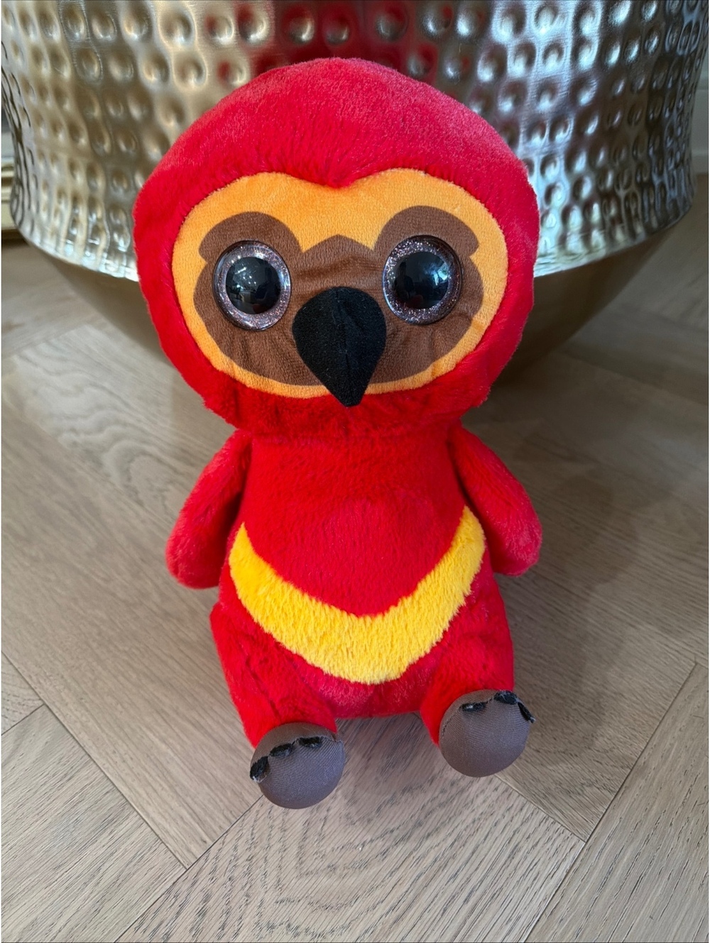 Harry Potter Red Fawkes the Phoenix Plush Stuffed Animal Just Play Large Eyes